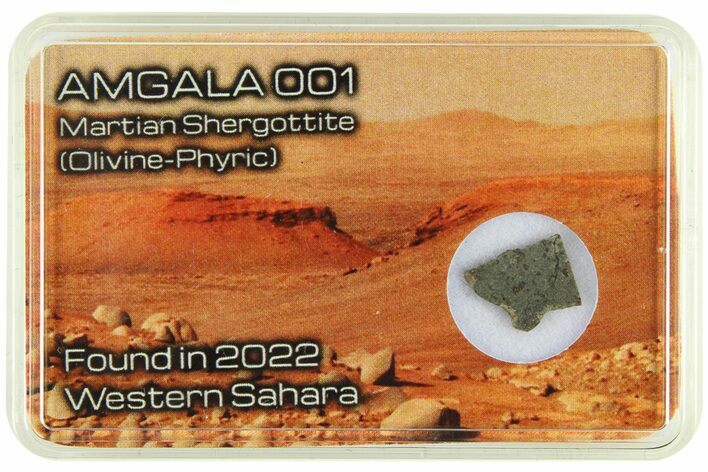 Martian Shergottite Meteorite Slice - Amgala #285595